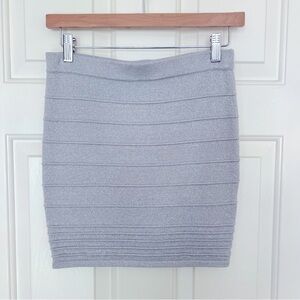 Charlotte Russe Silver Glitter Bodycon Sweater Skirt
